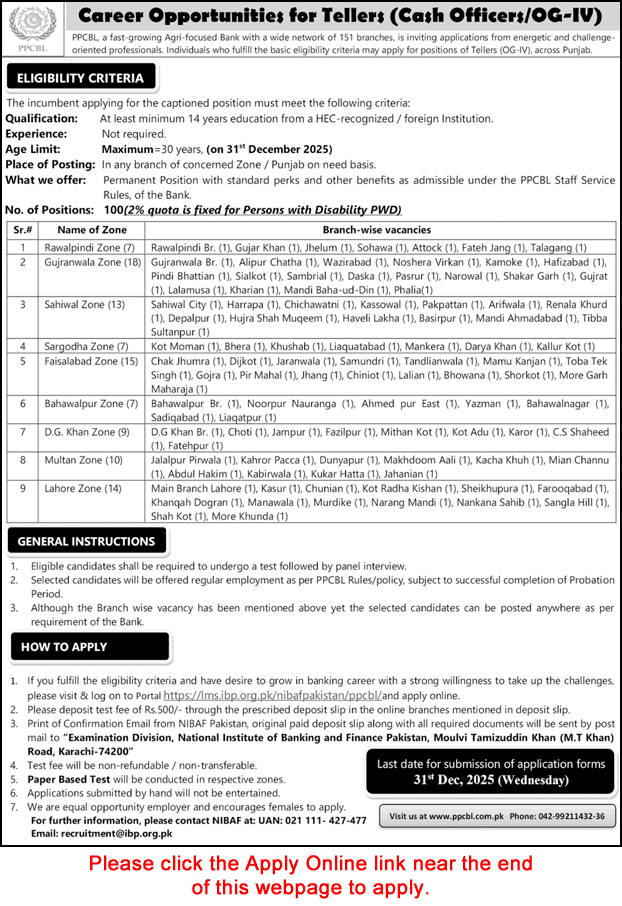 Cash Officer Jobs in PPCBL December 2025 Apply Online
